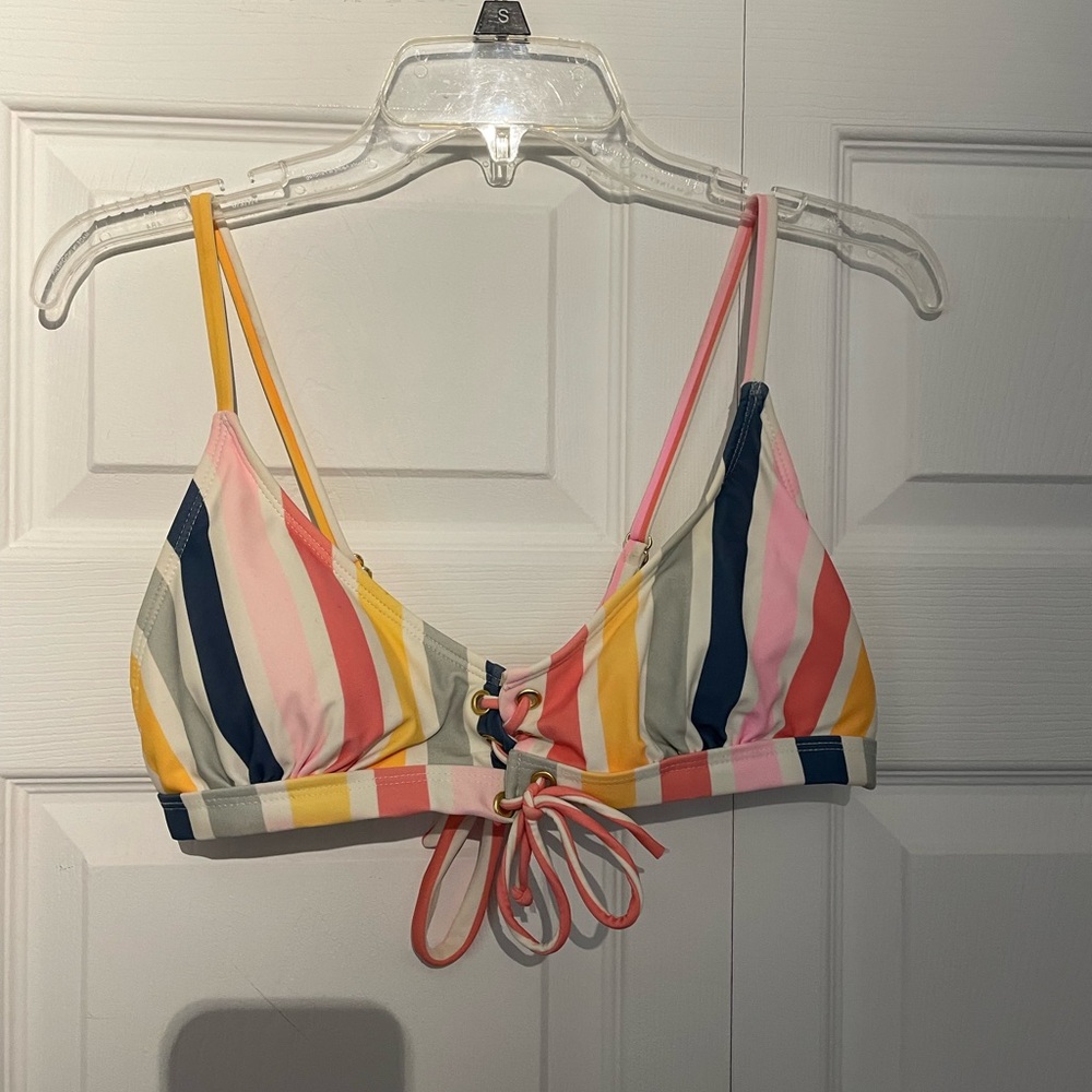 Striped bikini swimsuit set